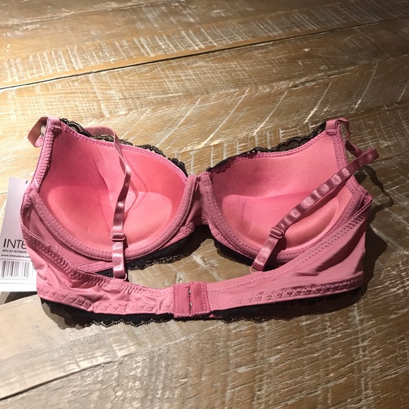 Lingerie 34C Pink and Black Lace Bra - Picture 2 of 5